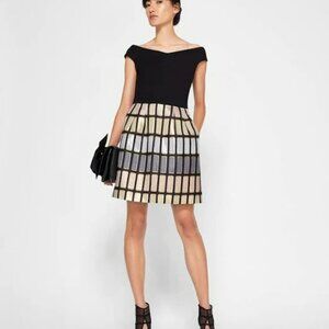 Ted Baker London Cotton Reels Embroidered Dress.  Ted Baker size 1 = US size 4.